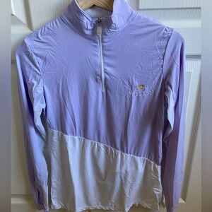 Equestrian Kastel Purple and White Quarter-Zip Pullover